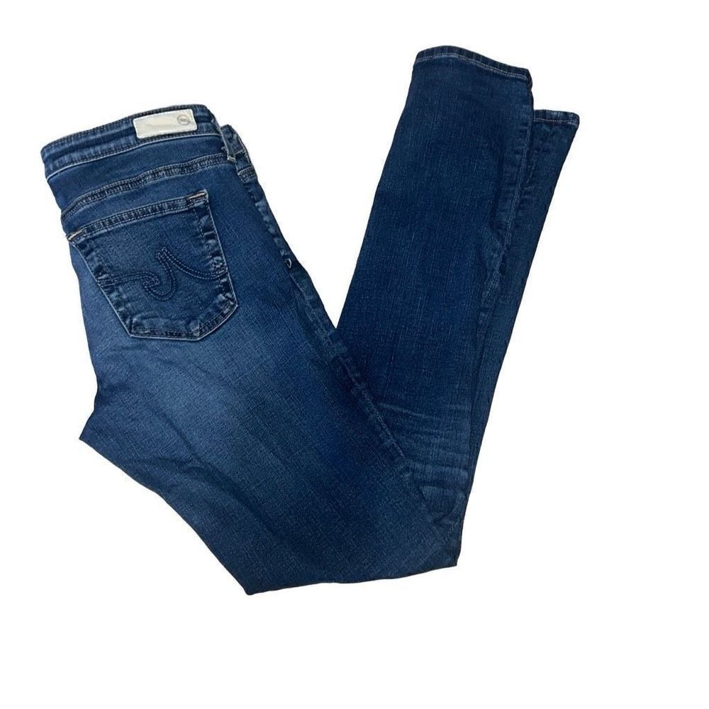 AG Adriano Goldschmied The Stilt Cigarette Leg Medium Wash Denim Jeans sz 27R